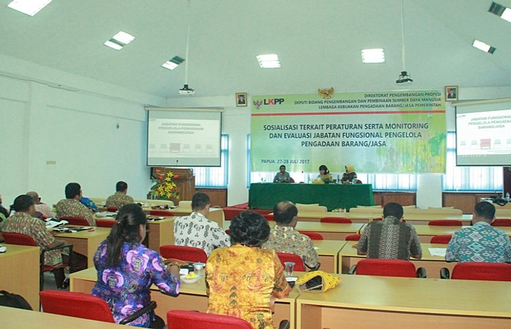SOSIALISASI PERATURAN  MONITORING DAN EVALUASI JAFUNG PPBJ